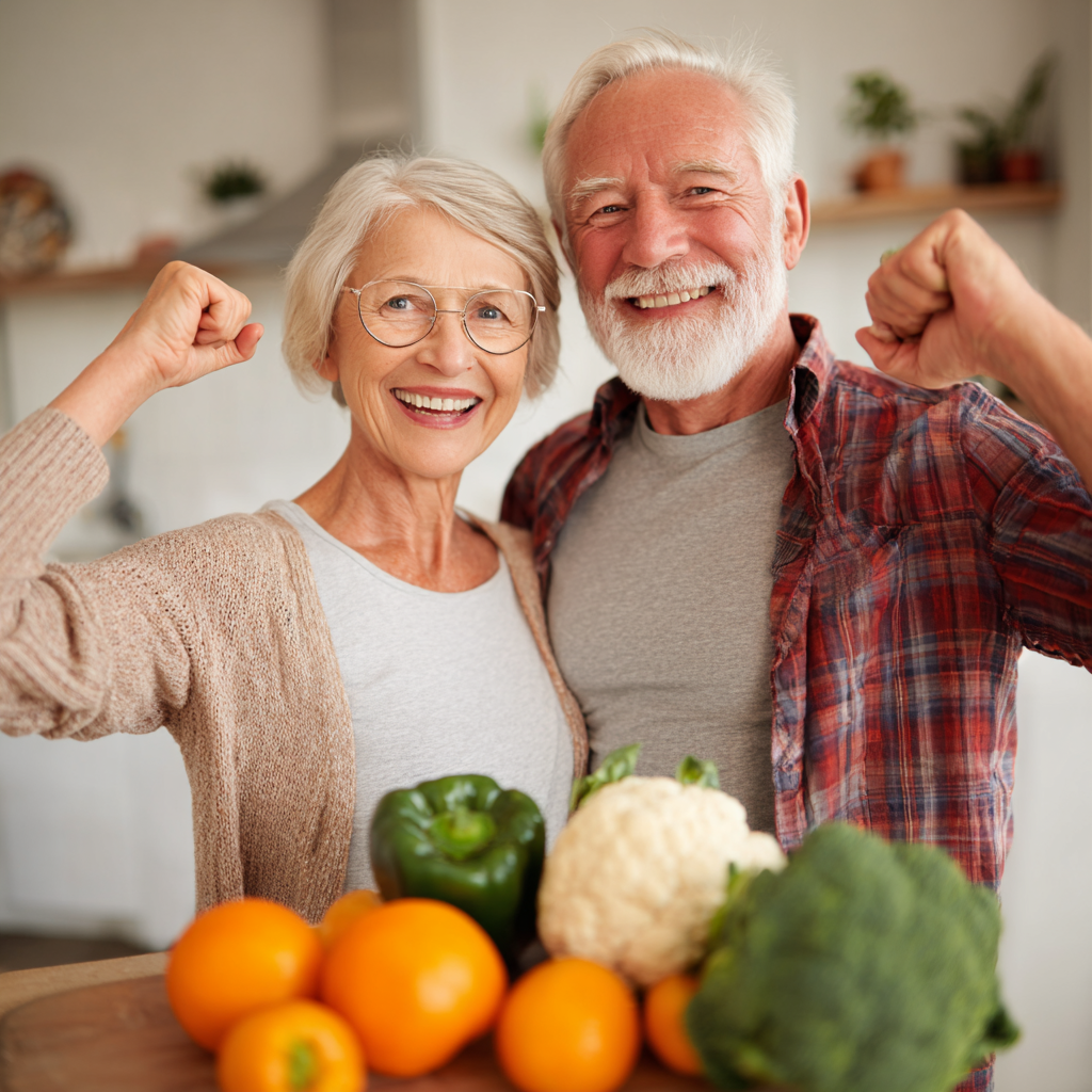 Пара 60 років відзначає досягнення цілей харчування, тримають здорову їжу
